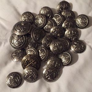 PC Authentic metal antique military buttons